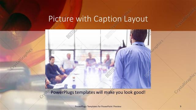 Picture with Caption presentation slide layout