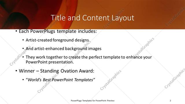 Title and Content presentation slide layout