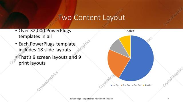 Two Content presentation slide layout