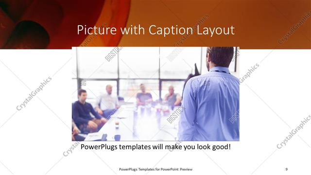 Picture with Caption presentation slide layout