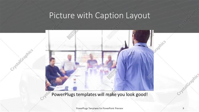 Picture with Caption presentation slide layout