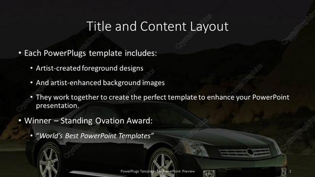 Title and Content presentation slide layout