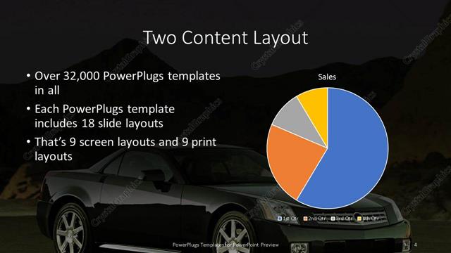 Two Content presentation slide layout