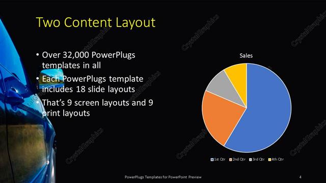 Two Content presentation slide layout