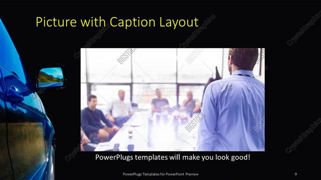 Picture with Caption presentation slide layout