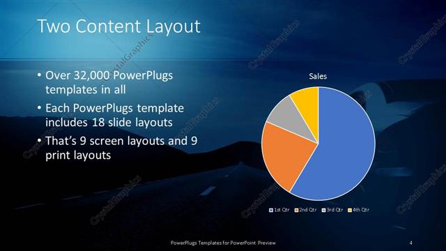 Two Content presentation slide layout