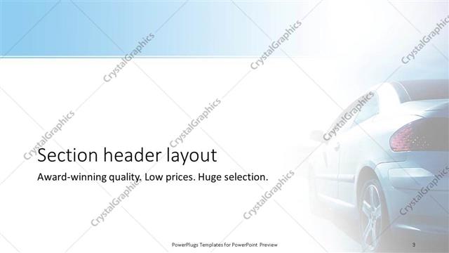 Section Header presentation slide layout