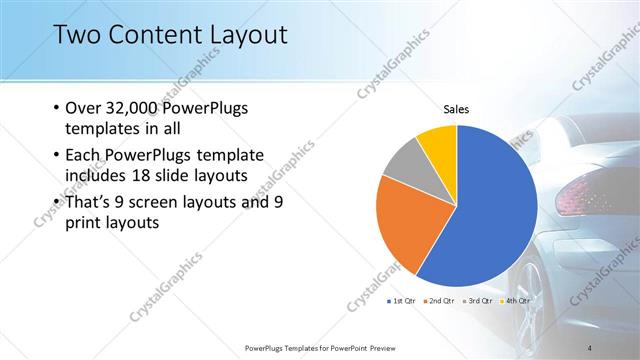 Two Content presentation slide layout