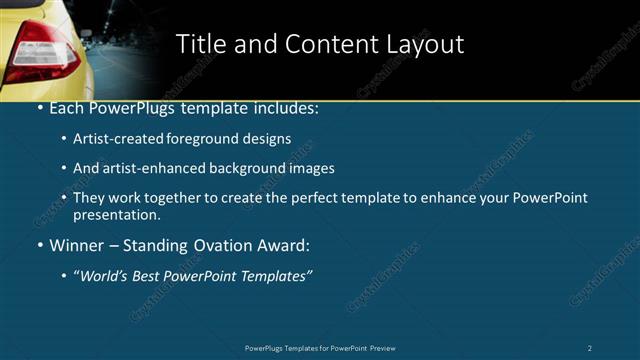 Title and Content presentation slide layout