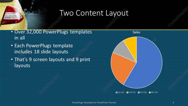 Two Content presentation slide layout