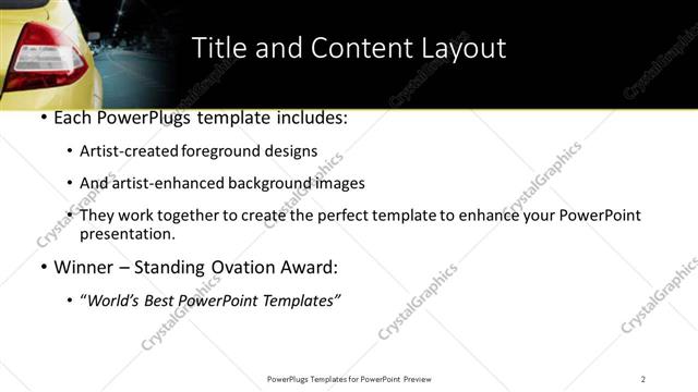 Title and Content presentation slide layout