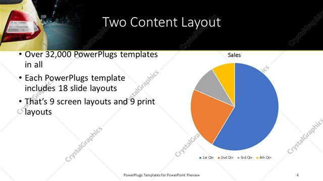 Two Content presentation slide layout