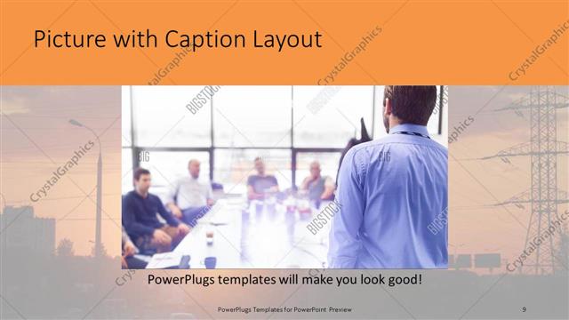 Picture with Caption presentation slide layout