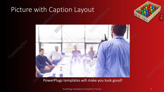 Picture with Caption presentation slide layout