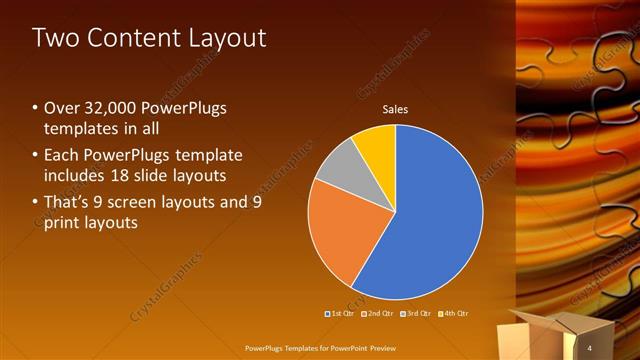 Two Content presentation slide layout