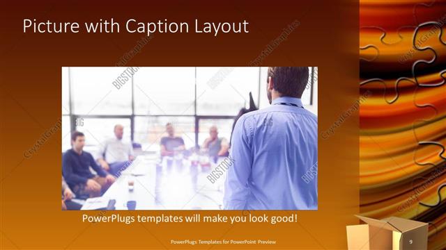 Picture with Caption presentation slide layout