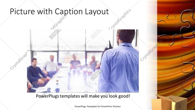 Picture with Caption presentation slide layout