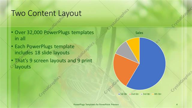 Two Content presentation slide layout