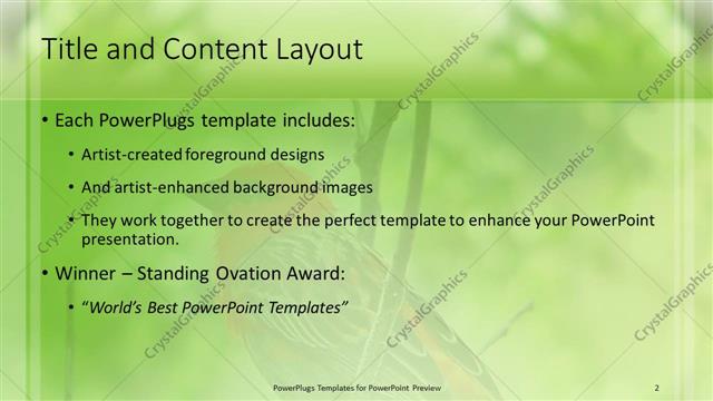 Title and Content presentation slide layout