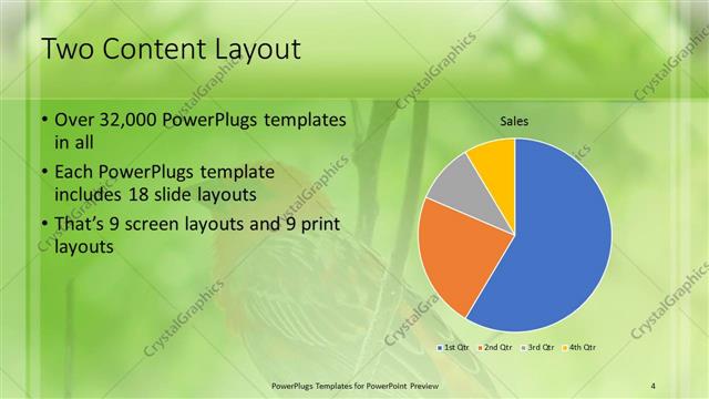 Two Content presentation slide layout