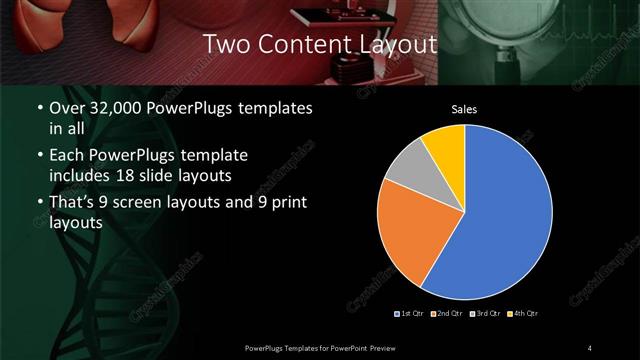 Two Content presentation slide layout