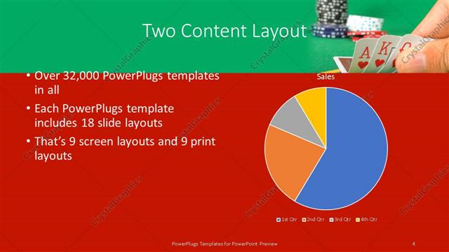 Two Content presentation slide layout