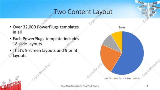 Two Content presentation slide layout