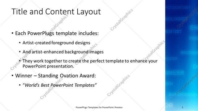 Title and Content presentation slide layout