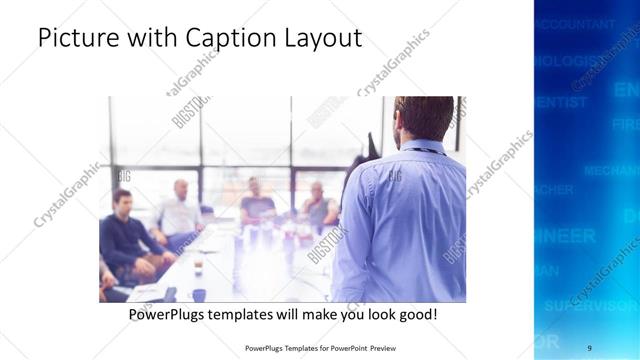 Picture with Caption presentation slide layout