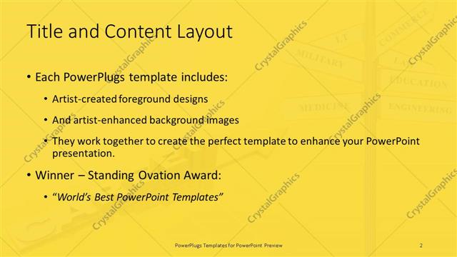 Title and Content presentation slide layout