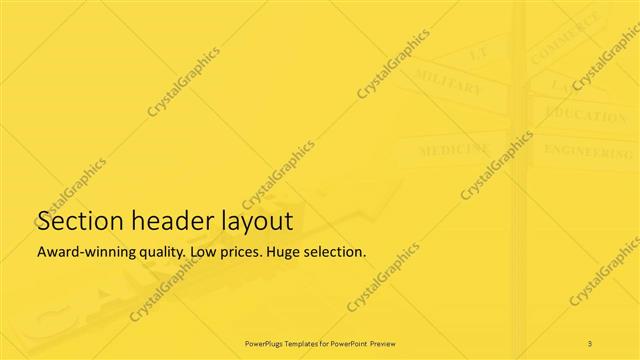 Section Header presentation slide layout