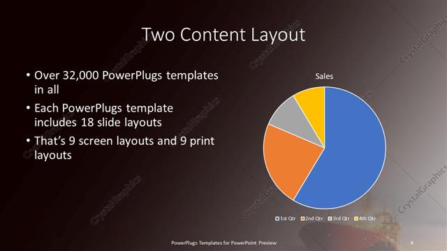 Two Content presentation slide layout