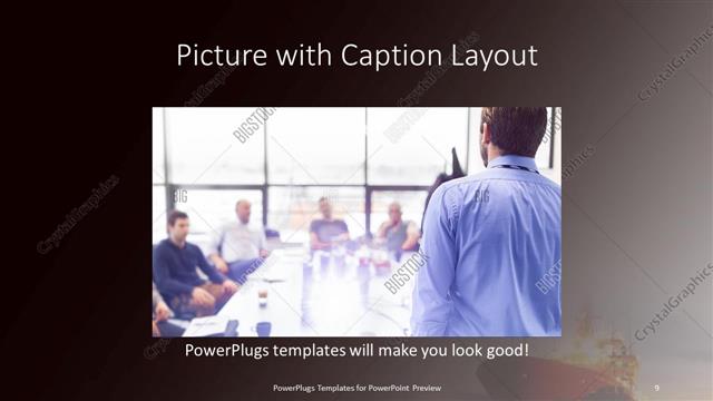 Picture with Caption presentation slide layout