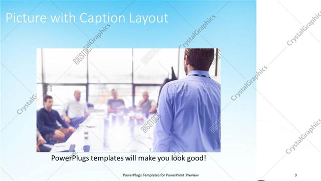 Picture with Caption presentation slide layout