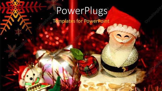  Presentation with cartoon - A cartoon with celebration stuff in the background