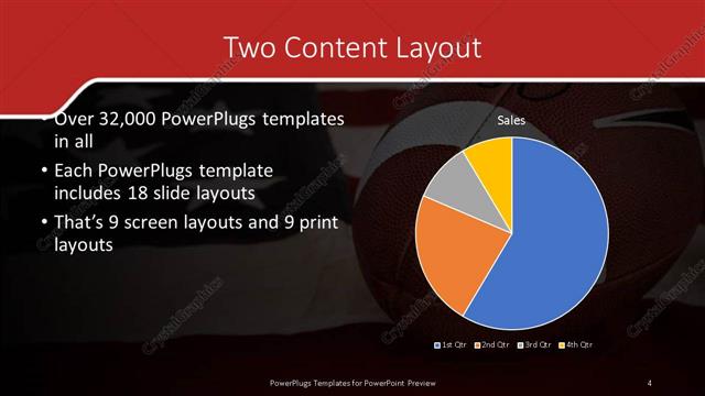 Two Content presentation slide layout