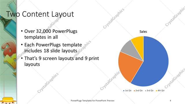 Two Content presentation slide layout