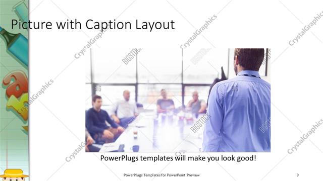 Picture with Caption presentation slide layout