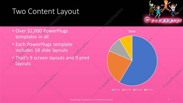 Two Content presentation slide layout