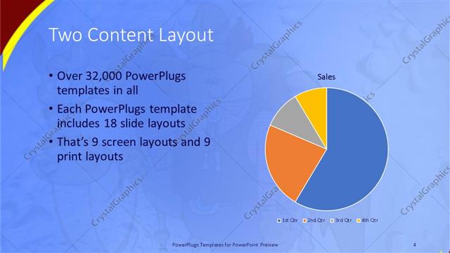 Two Content presentation slide layout