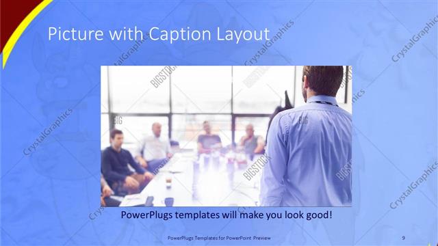 Picture with Caption presentation slide layout