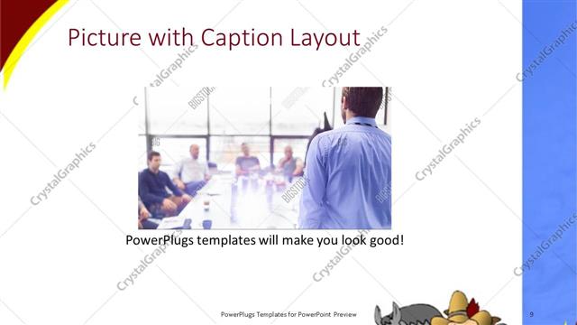 Picture with Caption presentation slide layout