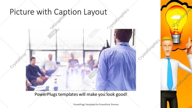 Picture with Caption presentation slide layout
