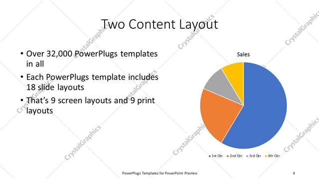 Two Content presentation slide layout