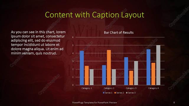 Content with Caption presentation slide layout