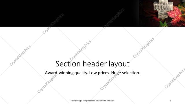 Section Header presentation slide layout