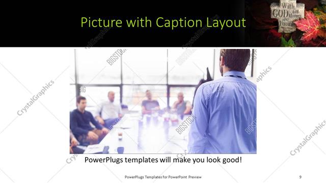 Picture with Caption presentation slide layout