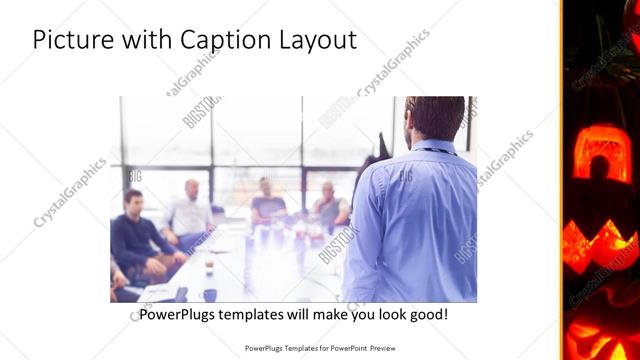 Picture with Caption presentation slide layout