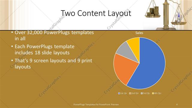Two Content presentation slide layout
