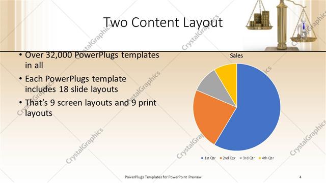 Two Content presentation slide layout